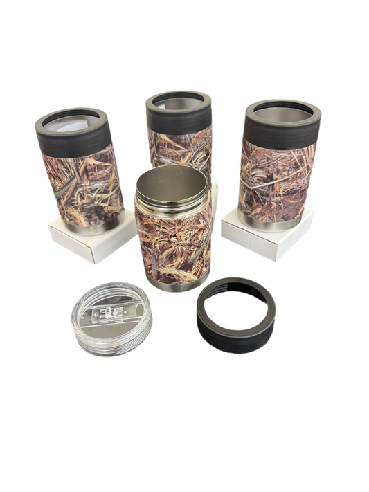 (Pack of 4) - Stainless Steel Camoflauge Cups/Koozies